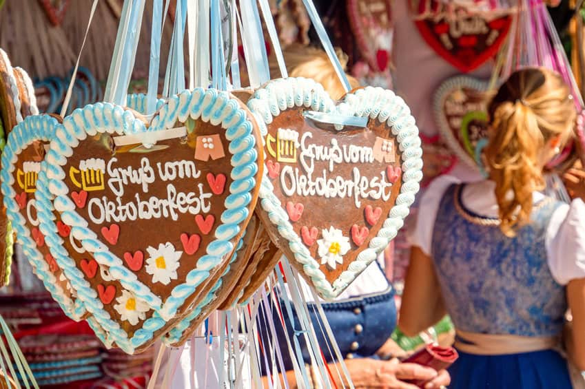 Oktoberfest München: Lebkuchenherzen